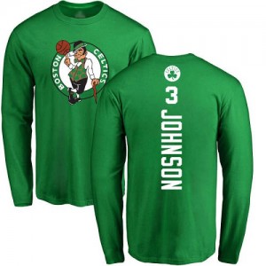 T-Shirts De Basket Johnson Celtics Nike Homme & Enfant Jaune vert Backer Long Sleeve No.3