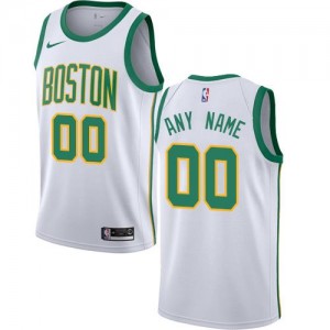 Maillot Personnalisé De Celtics City Edition Blanc Homme Nike