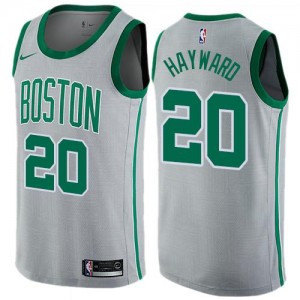 Nike Maillot De Gordon Hayward Celtics Gris City Edition #20 Homme