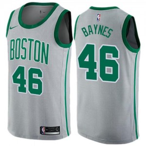 Nike Maillots Baynes Boston Celtics City Edition Homme Gris #46