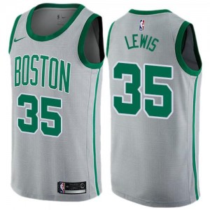 Maillots De Reggie Lewis Boston Celtics Enfant Gris #35 City Edition Nike