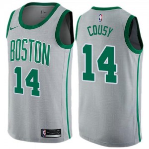 Maillots Basket Cousy Boston Celtics City Edition Homme No.14 Gris Nike