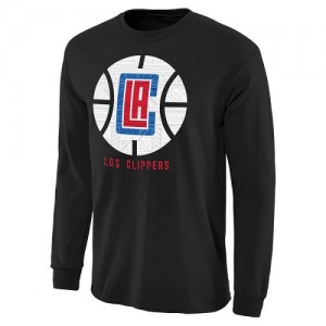  Tee-Shirt Basket LA Clippers Noir Homme Noches Enebea Long Sleeve