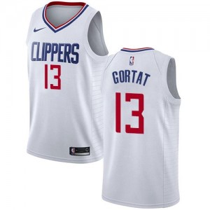 Nike Maillot Marcin Gortat Clippers #13 Blanc Homme Association Edition