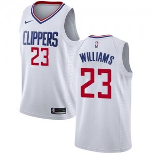 Nike NBA Maillots De Louis Williams Clippers Association Edition Homme Blanc #23
