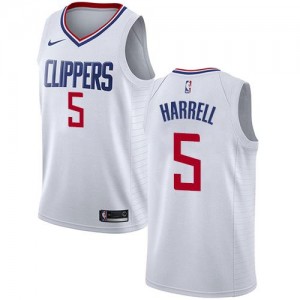 Nike Maillots Montrezl Harrell Clippers Blanc Association Edition Homme #5