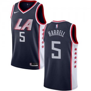 Nike NBA Maillots Basket Montrezl Harrell LA Clippers bleu marine Homme City Edition #5