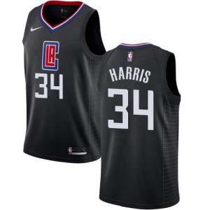 Nike Maillots Basket Tobias Harris LA Clippers No.34 Enfant Noir Statement Edition