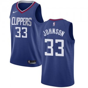 Maillots Johnson Clippers Nike Icon Edition Homme Bleu #33