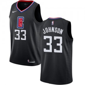 Maillot De Johnson LA Clippers Nike Homme No.33 Noir Statement Edition