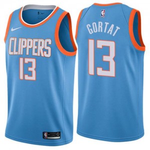Nike Maillots Basket Gortat Clippers City Edition Bleu Homme No.13