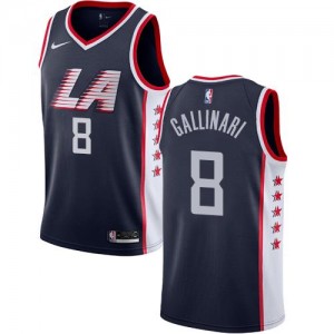 Nike Maillot De Basket Gallinari LA Clippers No.8 City Edition bleu marine Homme