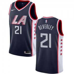 Nike Maillots Basket Beverley Clippers City Edition bleu marine No.21 Homme