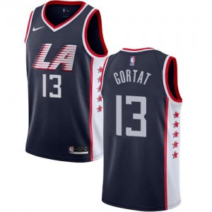 Nike NBA Maillot De Marcin Gortat Los Angeles Clippers Homme bleu marine No.13 City Edition