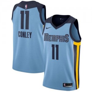 Maillot De Basket Mike Conley Memphis Grizzlies Statement Edition Homme No.11 Bleu clair Nike