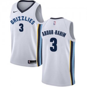 Nike Maillot Basket Shareef Abdur-Rahim Memphis Grizzlies #3 Homme Blanc Association Edition