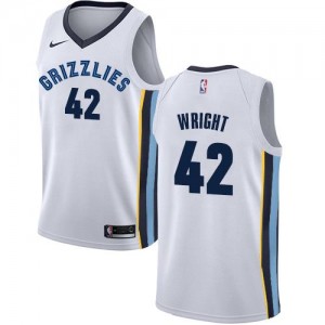 Nike NBA Maillots De Lorenzen Wright Grizzlies Homme Association Edition Blanc No.42