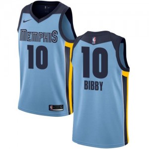 Nike NBA Maillots De Basket Mike Bibby Grizzlies Bleu clair No.10 Statement Edition Homme