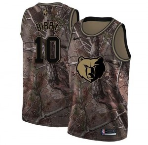 Maillots Basket Mike Bibby Memphis Grizzlies No.10 Enfant Nike Camouflage Realtree Collection