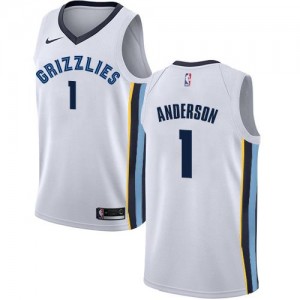 Nike NBA Maillot De Basket Anderson Grizzlies Homme #1 Blanc Association Edition