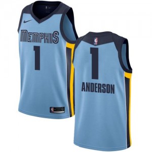 Nike NBA Maillot Anderson Grizzlies Bleu clair #1 Homme Statement Edition