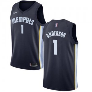 Nike Maillot De Basket Kyle Anderson Memphis Grizzlies #1 bleu marine Icon Edition Enfant