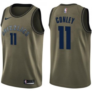 Maillots Conley Grizzlies vert #11 Homme Salute to Service Nike
