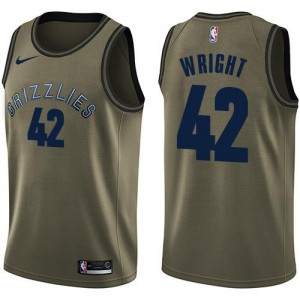 Maillots De Wright Memphis Grizzlies Nike Enfant No.42 vert Salute to Service