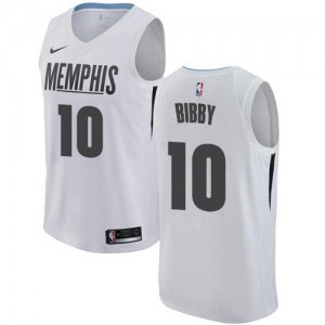 Nike Maillot Mike Bibby Memphis Grizzlies Blanc #10 Enfant City Edition