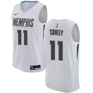 Nike Maillots Basket Mike Conley Memphis Grizzlies Blanc No.11 Homme City Edition