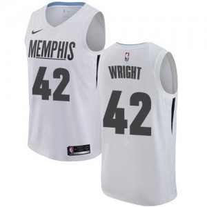 Maillots Basket Wright Memphis Grizzlies Blanc Nike City Edition Enfant No.42