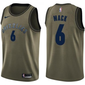 Nike NBA Maillots De Shelvin Mack Grizzlies Enfant vert Salute to Service No.6