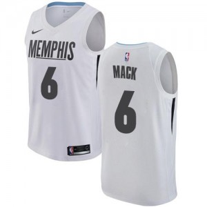 Nike NBA Maillots De Shelvin Mack Grizzlies Enfant Blanc No.6 City Edition