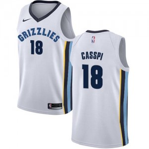 Nike NBA Maillot Omri Casspi Memphis Grizzlies No.18 Blanc Association Edition Homme