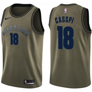 Maillot Casspi Grizzlies No.18 vert Nike Salute to Service Homme