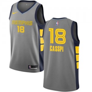 Nike Maillot Basket Casspi Memphis Grizzlies City Edition Gris Enfant #18