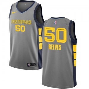 Maillots Bryant Reeves Grizzlies City Edition Gris No.50 Homme Nike