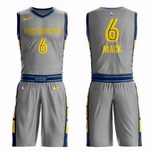 Nike NBA Maillots Shelvin Mack Memphis Grizzlies Suit City Edition Enfant No.6 Gris