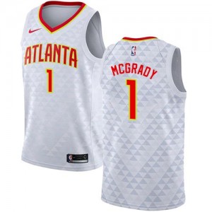 Nike Maillot De Basket Tracy Mcgrady Hawks #1 Homme Blanc Association Edition