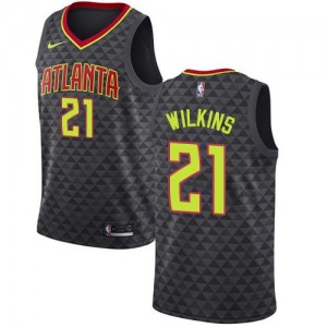 Maillot Dominique Wilkins Atlanta Hawks Icon Edition Homme Nike No.21 Noir