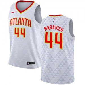 Nike NBA Maillot Basket Pete Maravich Atlanta Hawks Association Edition Homme Blanc No.44