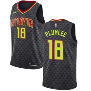 Maillots Plumlee Hawks Icon Edition Noir No.18 Homme Nike