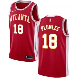 Nike Maillot Basket Plumlee Hawks Statement Edition Rouge #18 Homme