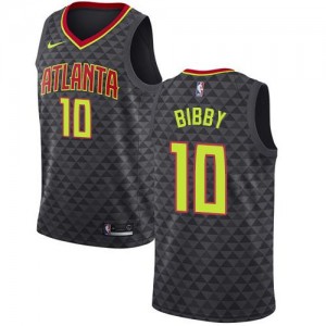Maillot De Basket Mike Bibby Atlanta Hawks #10 Nike Icon Edition Noir Homme