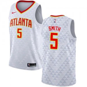 Nike Maillot Smith Hawks Blanc Association Edition No.5 Homme