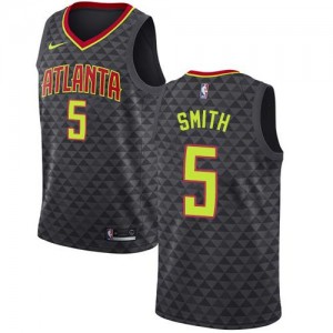 Nike Maillot Basket Josh Smith Hawks No.5 Homme Noir Icon Edition