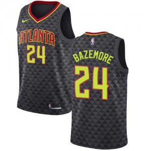 Nike NBA Maillots Basket Bazemore Hawks Noir Homme Icon Edition No.24