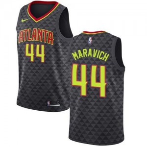 Maillot De Basket Maravich Atlanta Hawks #44 Enfant Icon Edition Nike Noir