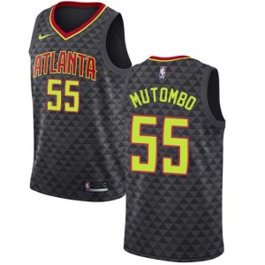 Nike Maillot Mutombo Atlanta Hawks Noir No.55 Enfant Icon Edition