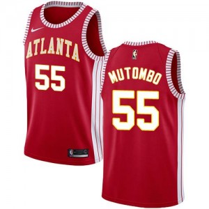 Nike Maillots Mutombo Atlanta Hawks Enfant Statement Edition Rouge #55